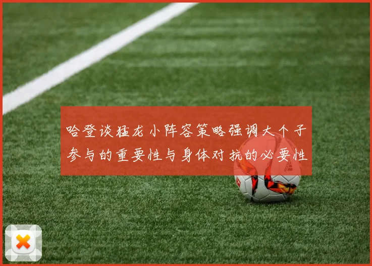 哈登谈猛龙小阵容策略强调大个子参与的重要性与身体对抗的必要性